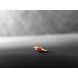 Round Sword ruby stud earring by Emmanuelle Zysman