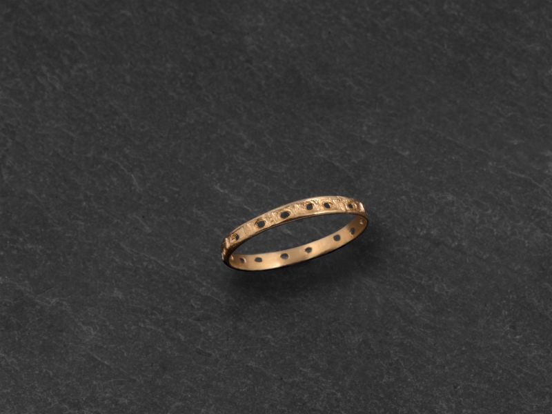 Minos vermeil perforated ring by Emmanuelle Zysman