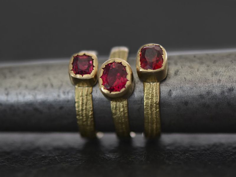 Ana Sitia large spinel ring by Emmanuelle Zysman