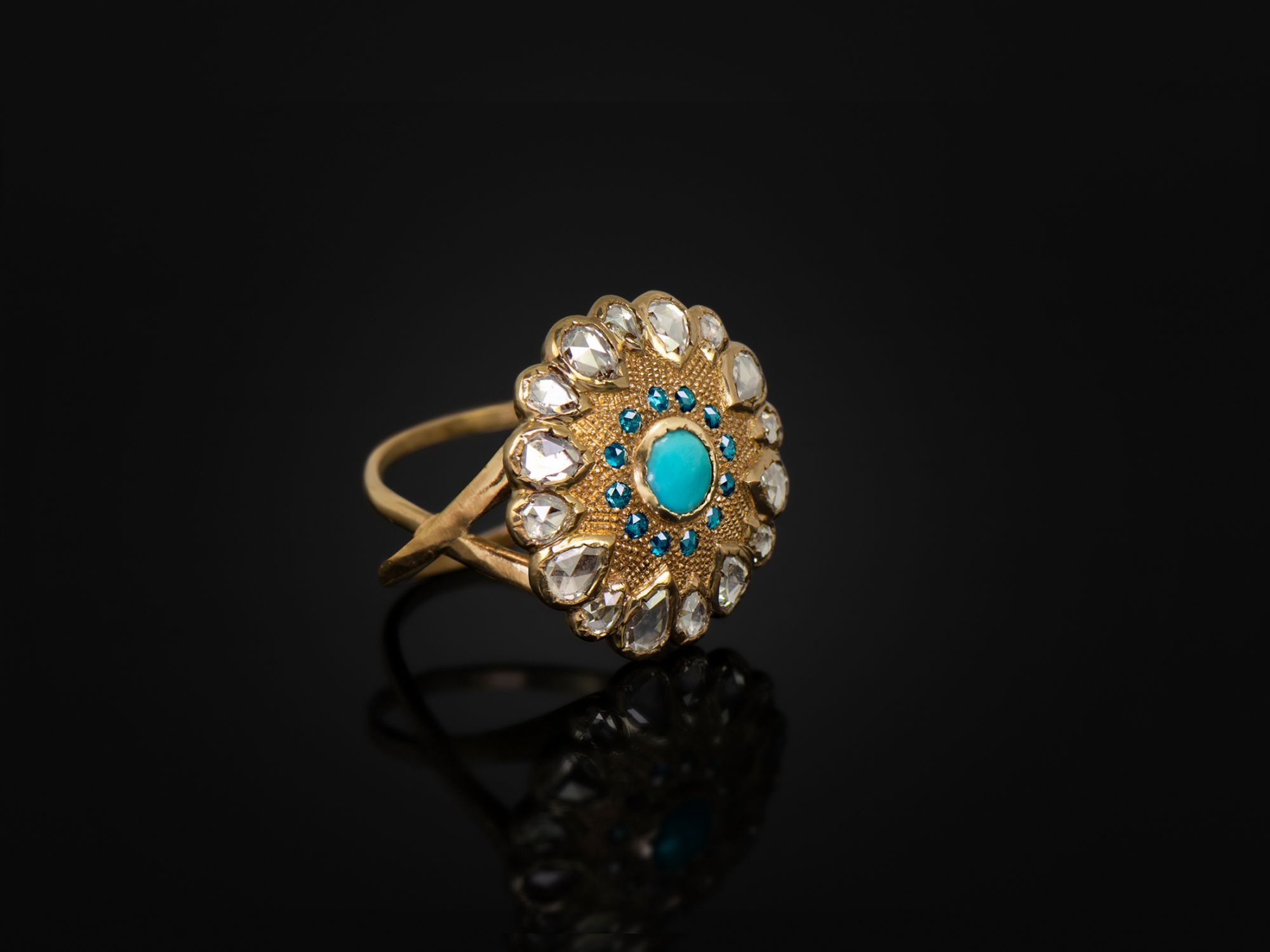 Vesna Turquoise Ring by Emmanuelle Zysman