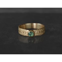 Ida green tourmaline vermeil ring by Emmanuelle Zysman