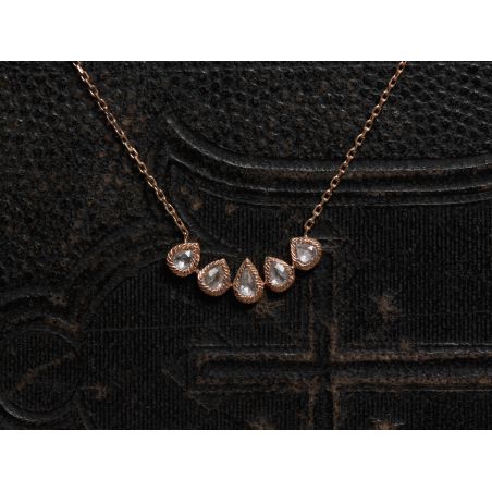 Alex 5 diamonds gold necklace by Emmanuelle Zysman