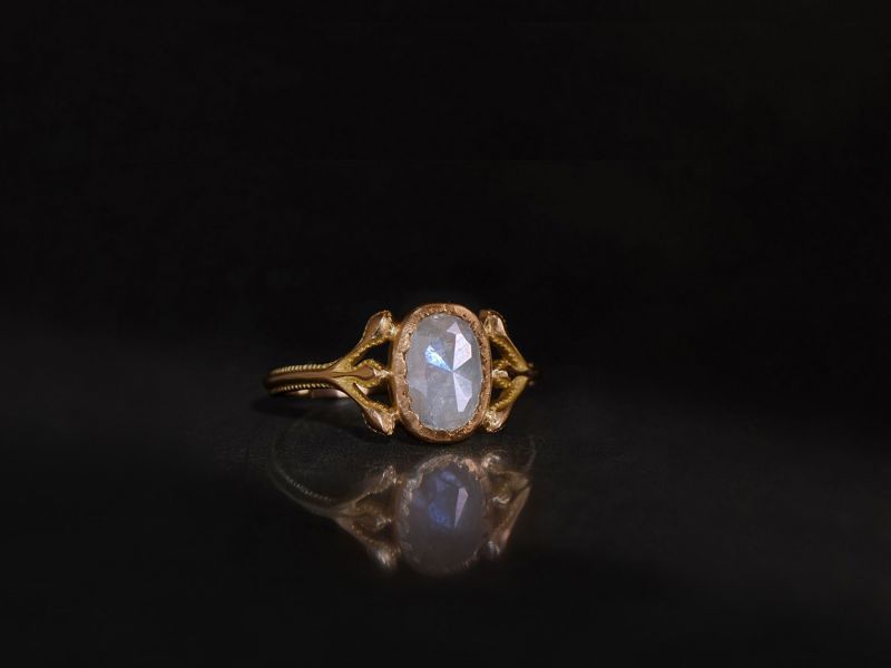 Baby Diane 1,72cts grey diamond ring by Emmanuelle Zysman