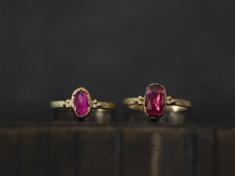 Romy oval pink tourmaline ring by Emmanuelle Zysman