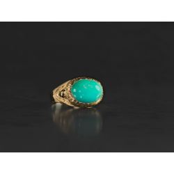 Ispahan Vermeil and turquoise ring by Emmanuelle Zysman