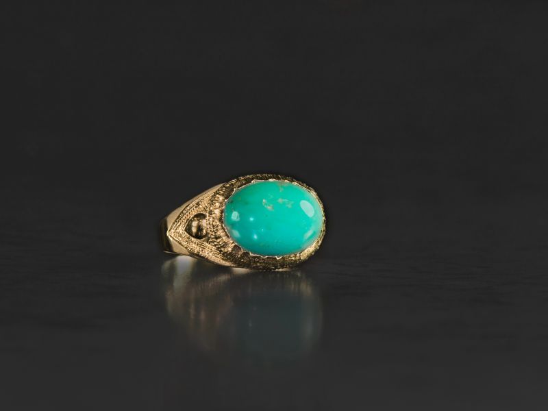 Ispahan Vermeil and turquoise ring by Emmanuelle Zysman