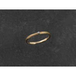 Mon Chéri stone hammered diamond ring by Emmanuelle Zysman