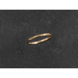 Mon Cheri stone hammered yellow gold ring by Emmanuelle Zysman