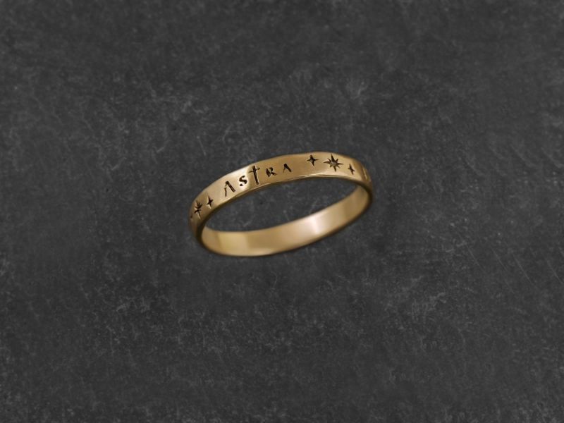 Ad Astra vermeil ring