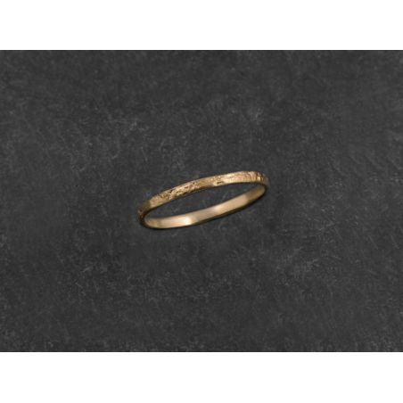 Mon Cheri stone hammered ring by Emmanuelle Zysman