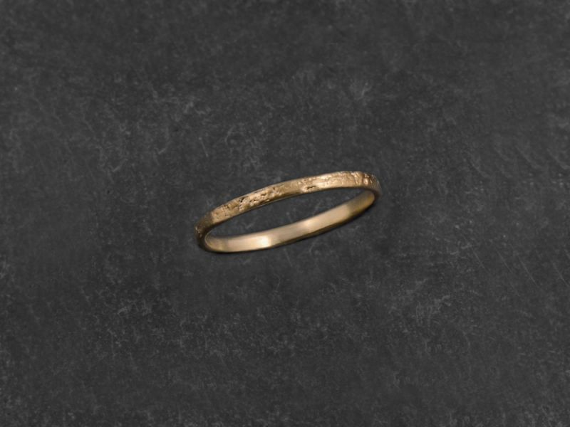 Mon Cheri stone hammered ring by Emmanuelle Zysman