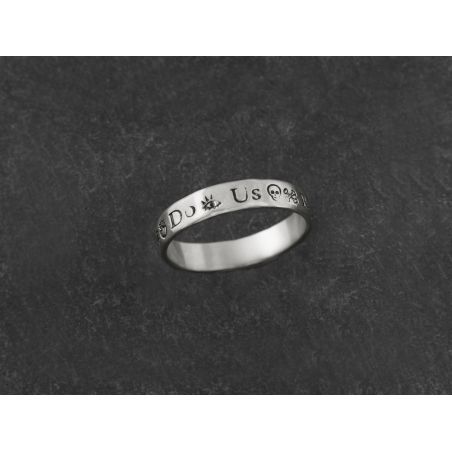 Till Death silver ring for men by Emmanuelle Zysman