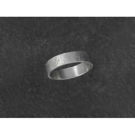 Vladimir rhodium plated silver ring for men by Emmanuelle Zysman