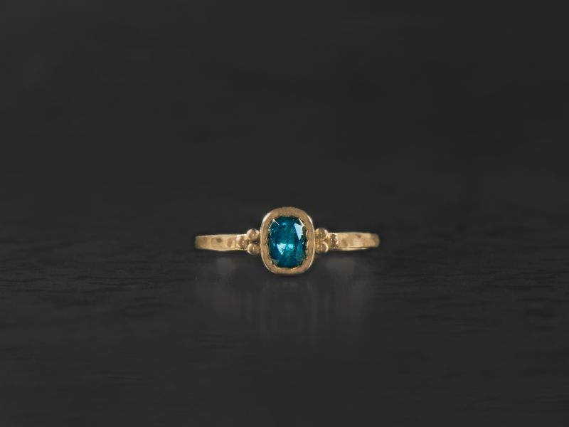 Zelda blue tourmaline ring