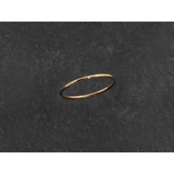 Mon Cheri thin and rounded yellow gold diamond ring by Emmanuelle Zysman