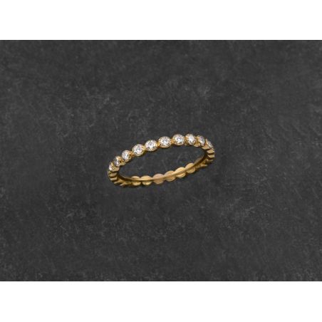 Honey fullmoon yellow gold ring by Emmanuelle Zysman