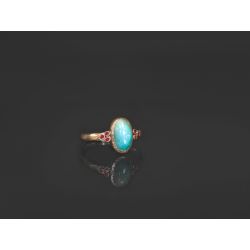 Bague Queen rubis or jaune turquoise 2,28cts by Emmanuelle Zysman