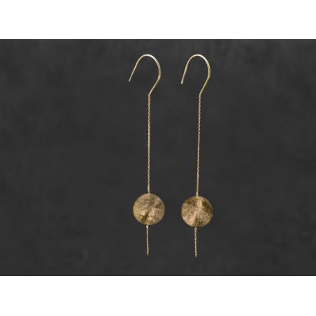 Gin Fizz Sequins gold earrings by Emmanuelle Zysman