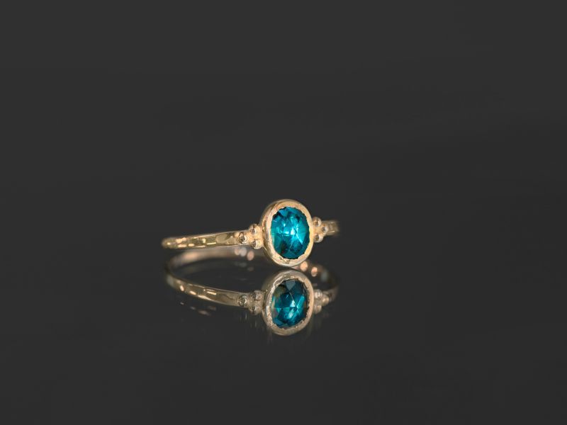 Zelda blue tourmaline ring