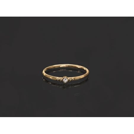 Baby Solitaire 20/10 yellow gold diamond ring
