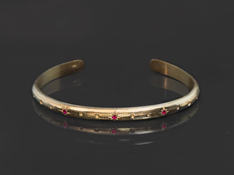 Bracelet Stella vermeil rubis par Emmanuelle Zysman
