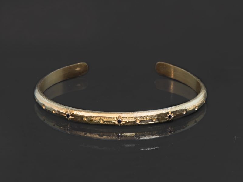 Bracelet Stella vermeil diamants noirs par Emmanuelle Zysman