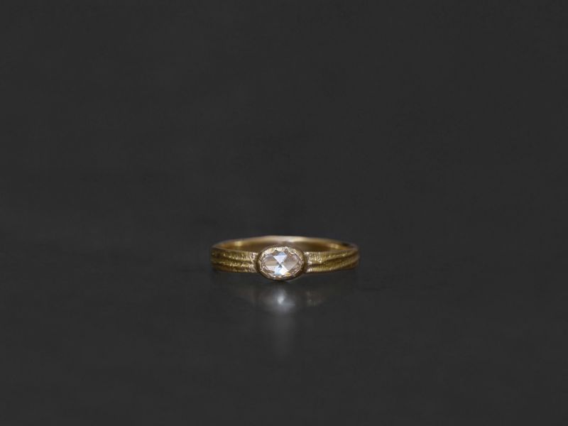 Bague Sitia PM diamant miel rosecut ovale par Emmanuelle Zysman